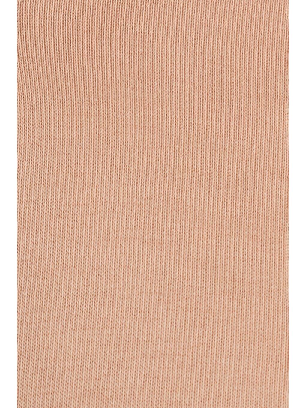 Bej Kadın Relax Fit Rahat Kesim Pamuklu İçi Polarlı Yarım Fermuarlı Taş Renk Dik Yaka Sweatshirt-5