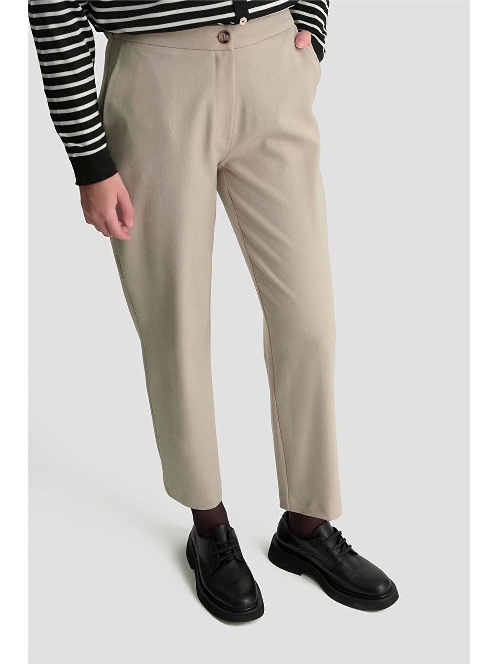 Beli Lastikli Klasik Pantolon 25Kd1113 Bej-2