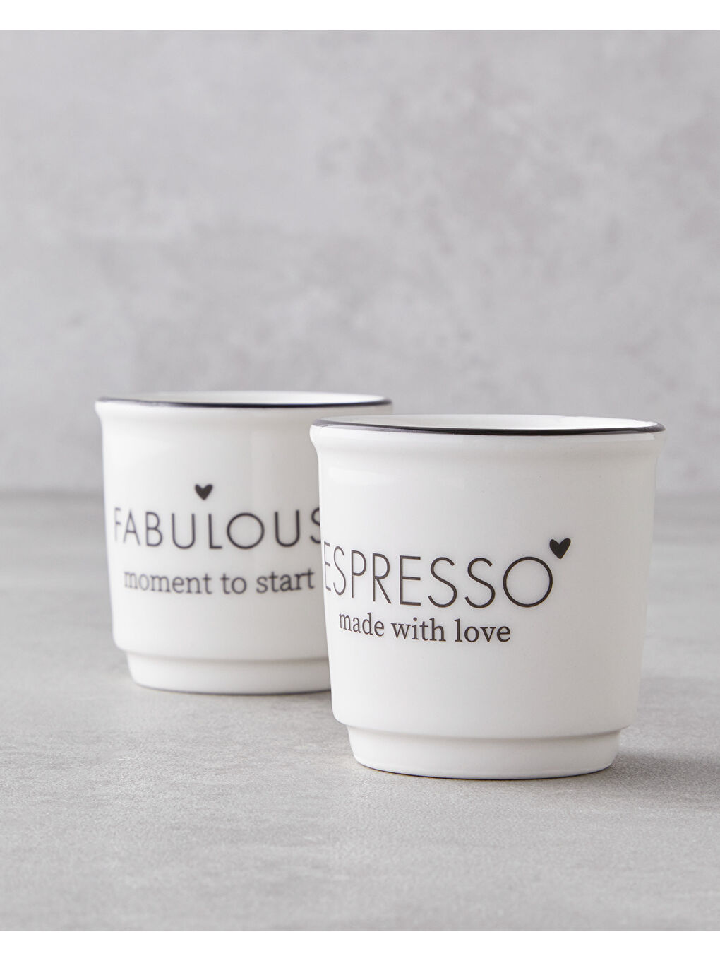 Fabulous Bone Porselen 2’li Espresso Fincan 90 ml Beyaz-2