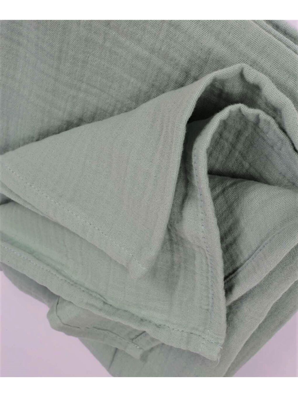 Düz Müslin Battaniye 90x100 cm Mint Yeşil-1