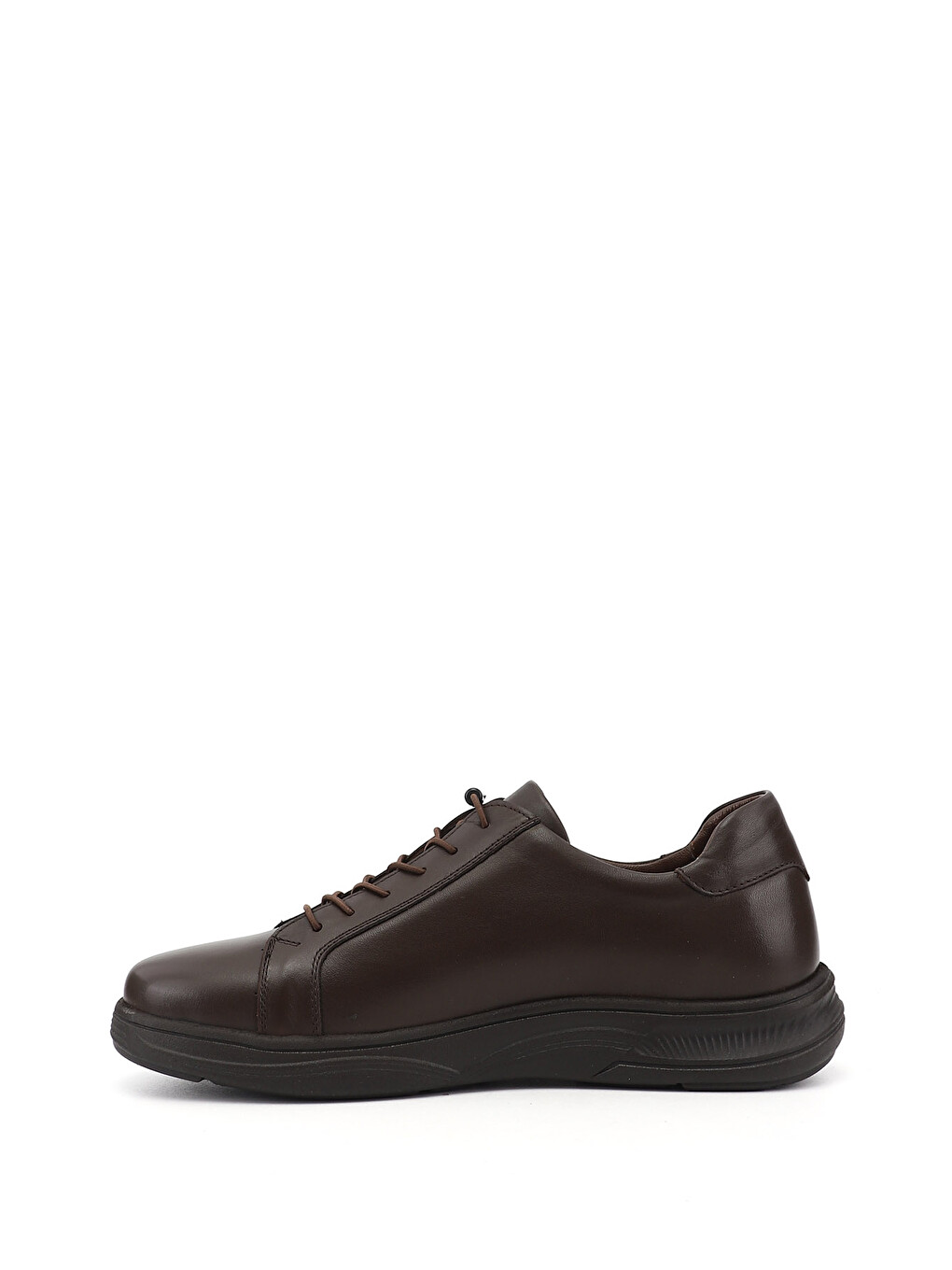 Kahverengi Erkek KOYU KAHVE Bağcıklı Hakiki Deri Sneaker-3