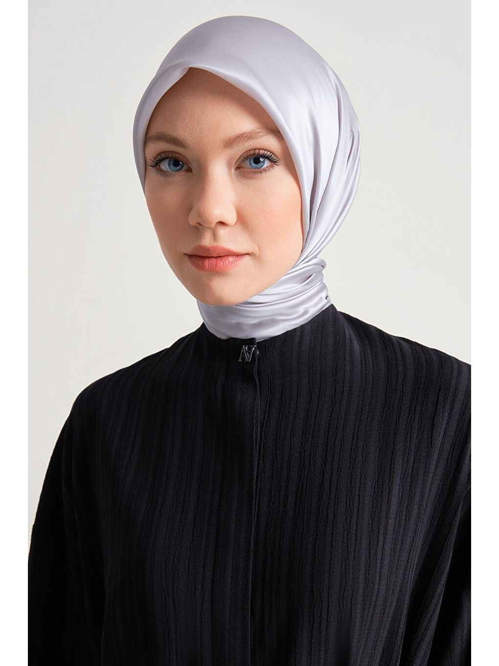 Kolu Daraltılabilen Dokulu Viskon Ferace 24Y8801 Siyah-2