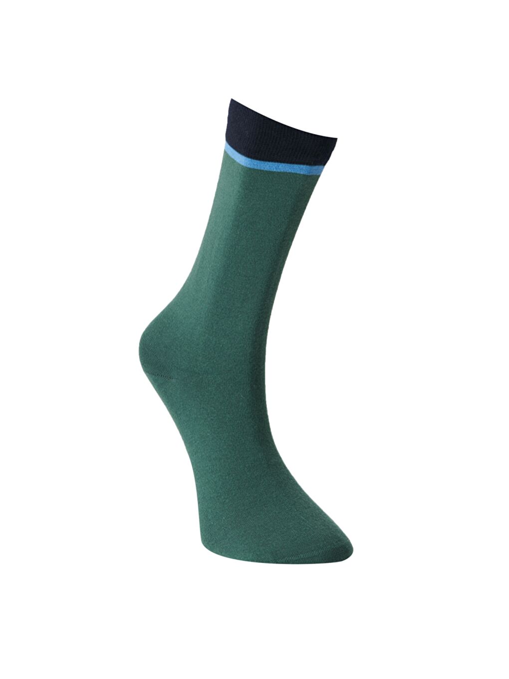 Erkek Yeşil Pamuklu Desenli Tekli Çorap