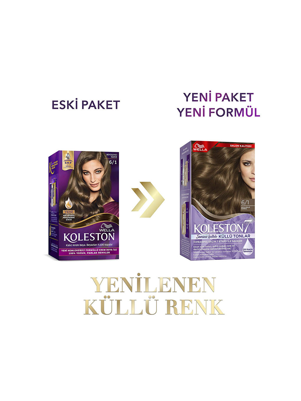 Wella Renksiz Koleston Supreme Saç Boyası 6/1 Koyu Küllü Kumral - 1