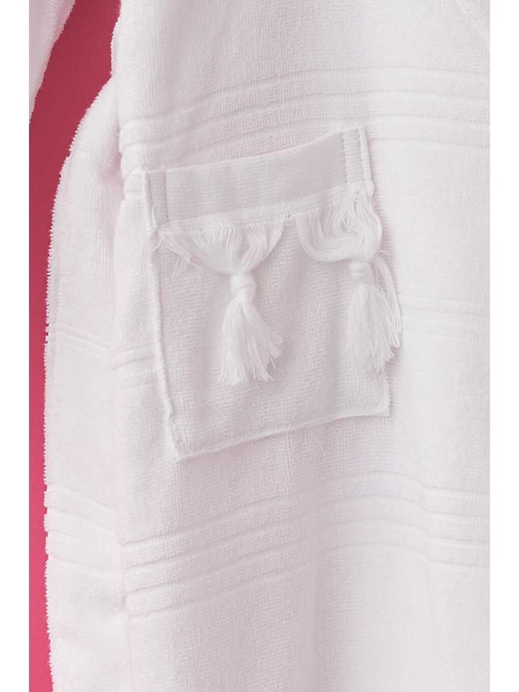 Beyaz Kız Çocuk Yengeç Baskılı Bornoz Peştemal-3