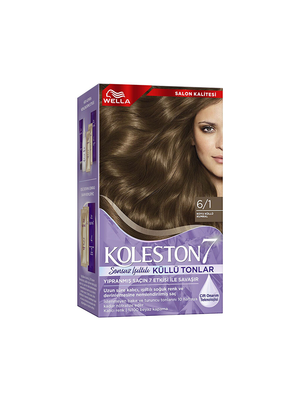 Wella Renksiz Koleston Supreme Saç Boyası 6/1 Koyu Küllü Kumral - 2