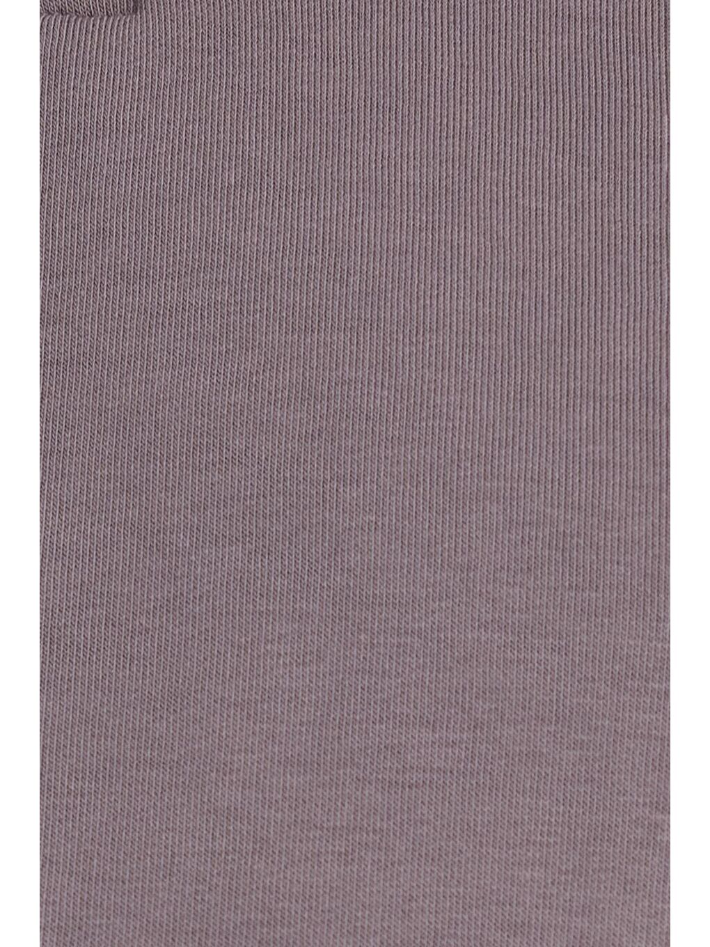 Kadın Relax Fit Rahat Kesim Pamuklu İçi Polarlı Yarım Fermuarlı Gri Dik Yaka Sweatshirt-5