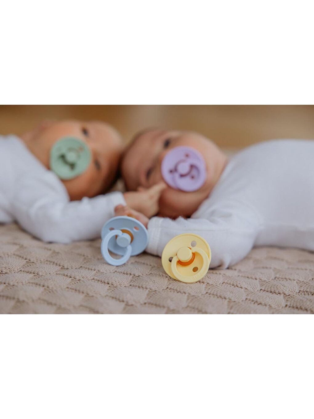 Colour İkili Kauçuk Emzik- Sunshine/Violet Sky 0-6 Ay-1