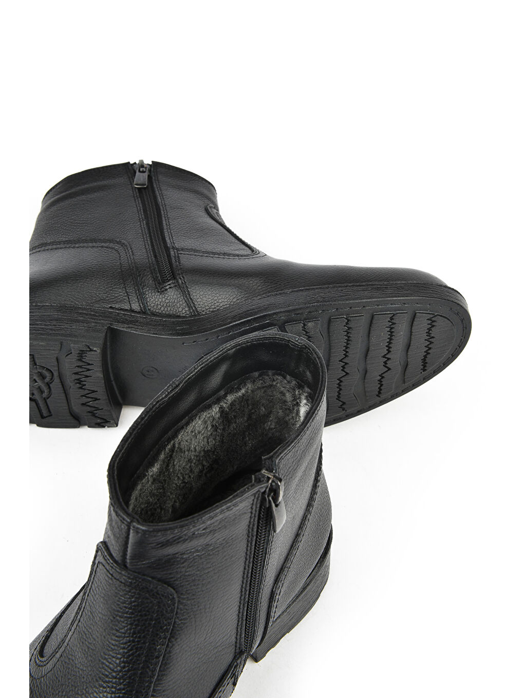 Erkek Hakiki Deri Kürklü Bot 153999Z0442 Siyah-3