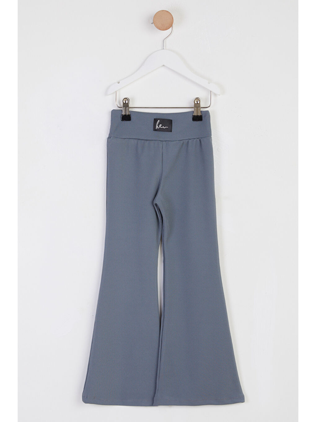 Antrasit Kız Çocuk Füme Şardonlu İspanyol Paça Pantolon - 26467