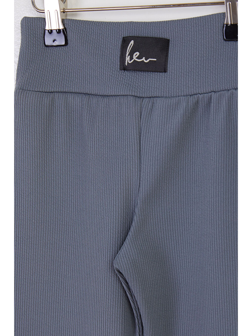 Antrasit Kız Çocuk Füme Şardonlu İspanyol Paça Pantolon - 26467-1