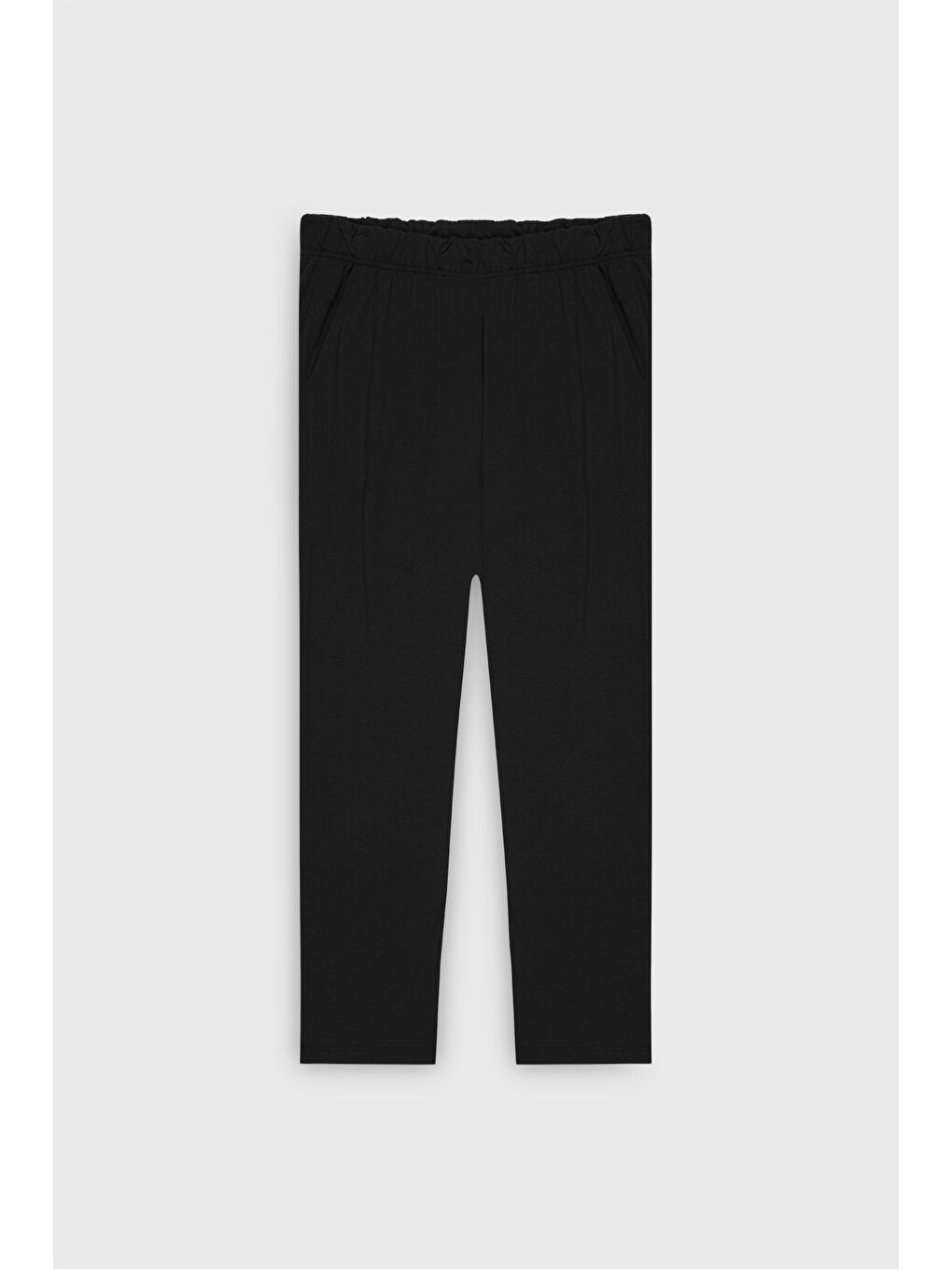 Erkek Siyah Pamuklu Standart Fit Normal Kesim Beli Lastikli Cepli Pijama Altı-6