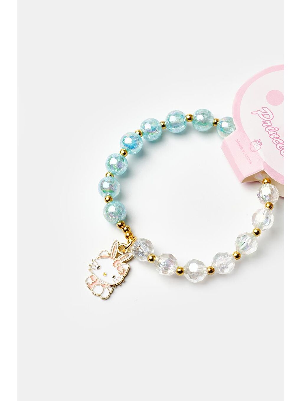 Karışık Çok Renkli  Hello Kitty Figürlü Kız Çocuk Boncuk Bileklik-1