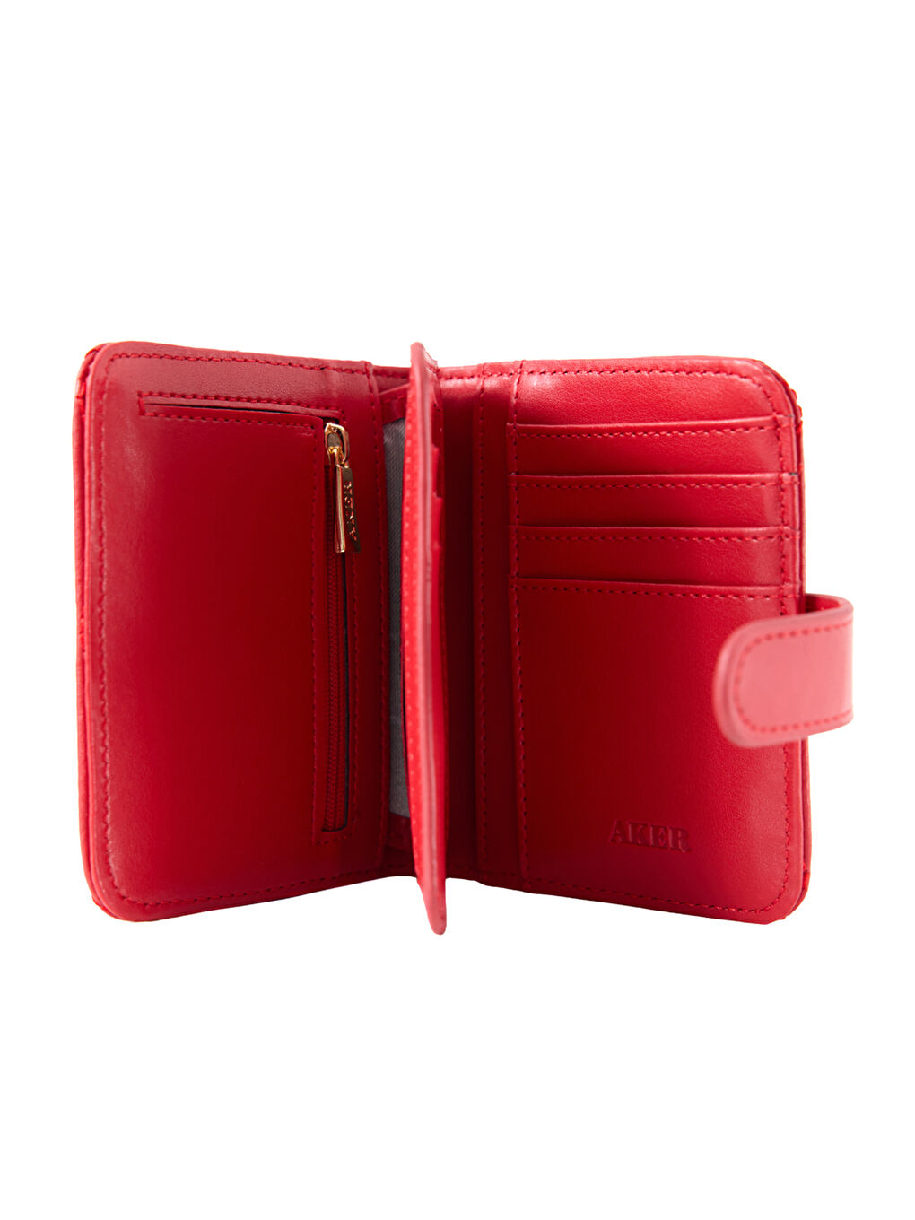 Kırmızı Czdn30010 Kare Çıtçıtlı Cüzdan-2