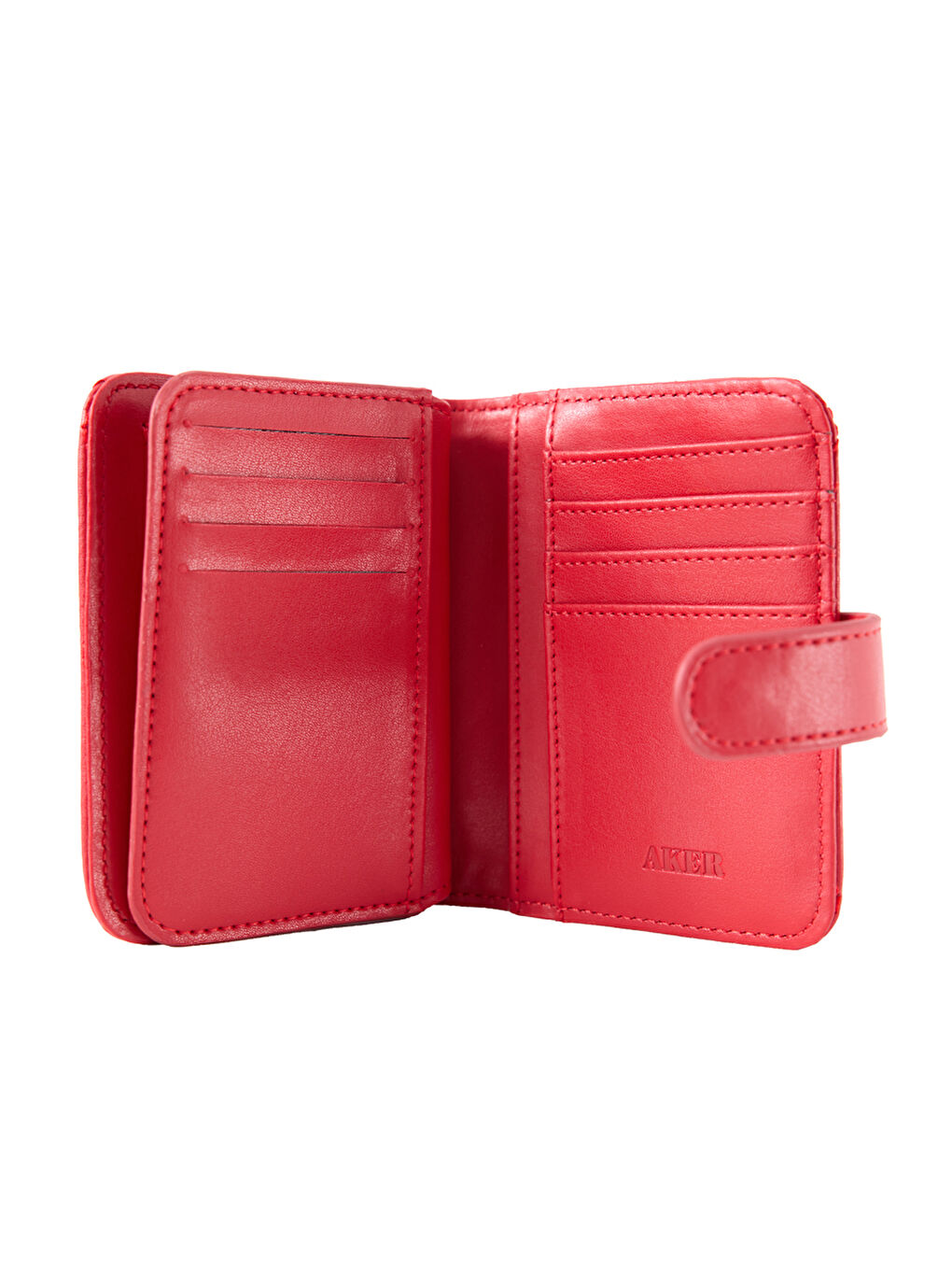 Kırmızı Czdn30010 Kare Çıtçıtlı Cüzdan-4