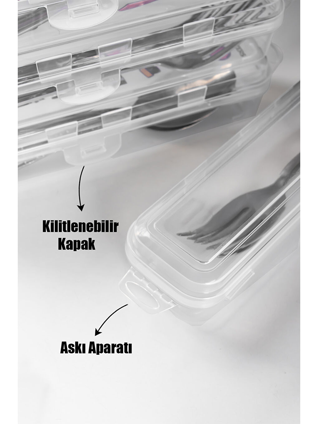 Renksiz 4lü Saklama Kutusu Kabı Seti-1