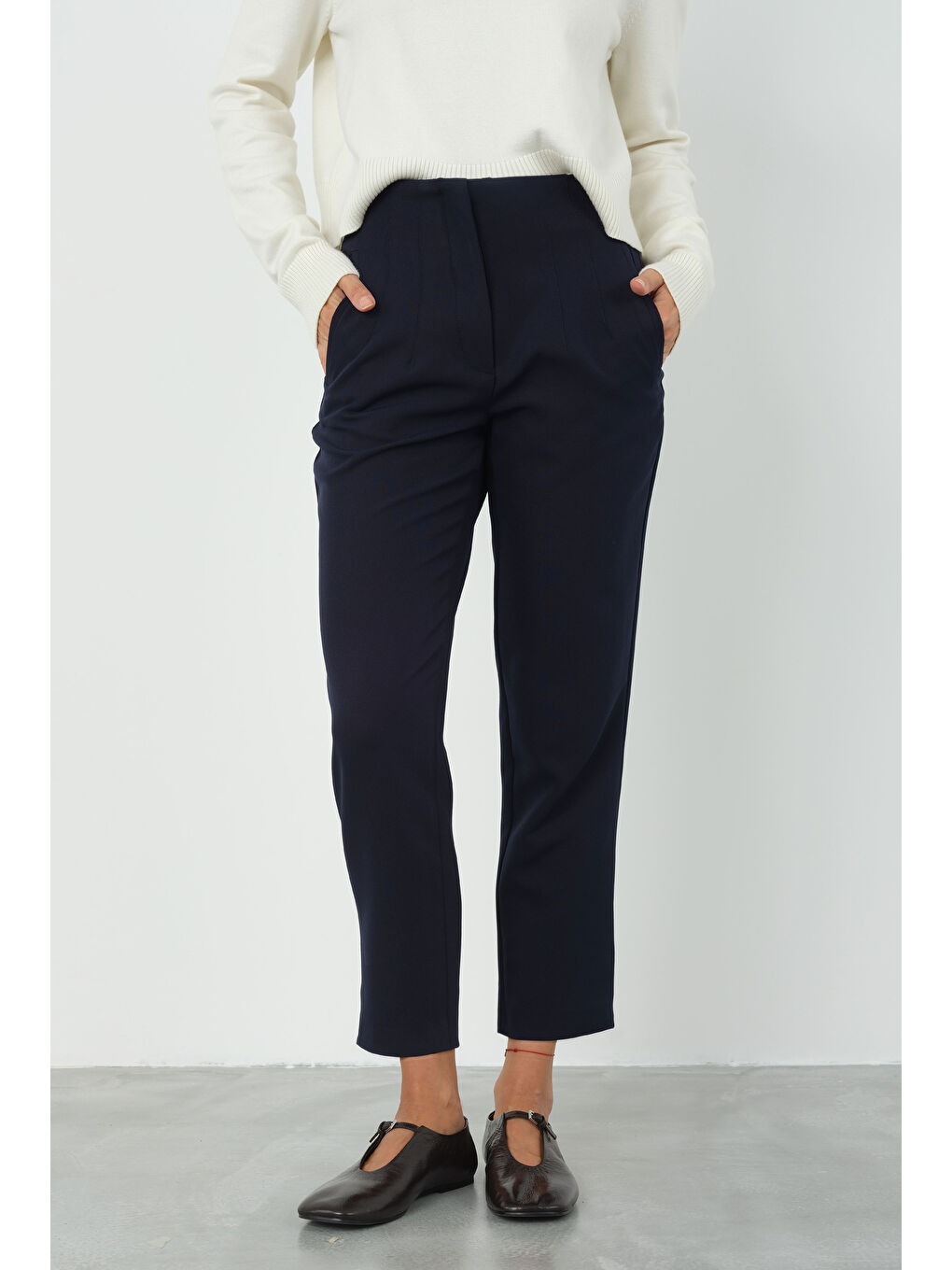 Fit Pantolon Lacivert-4