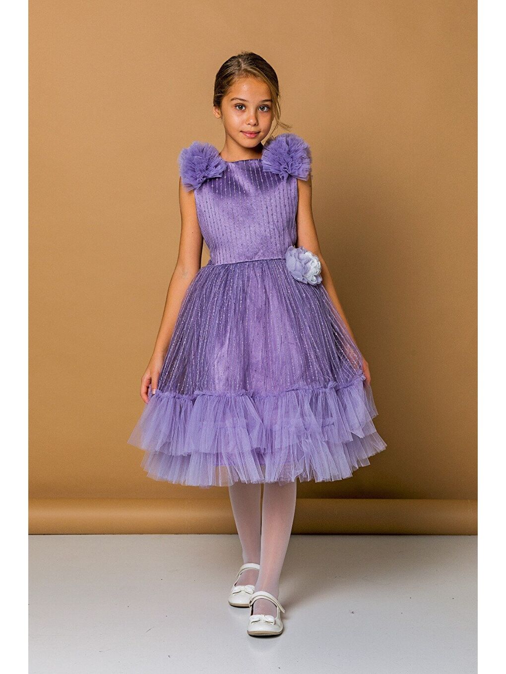 Mor Kız Çocuk Abiye