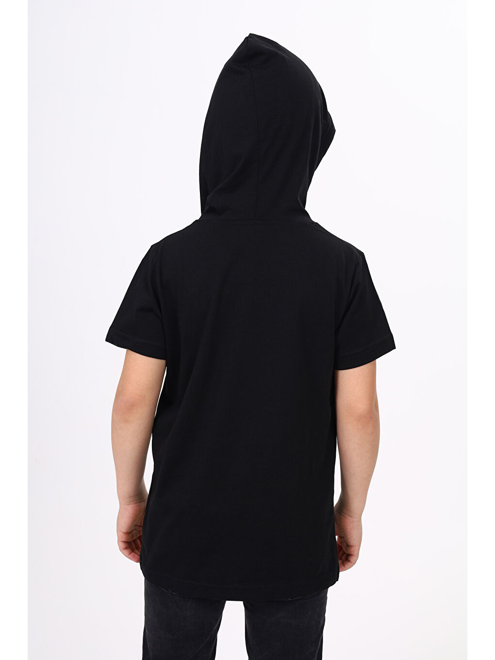 Siyah Erkek Çocuk Baskılı Tişört-2