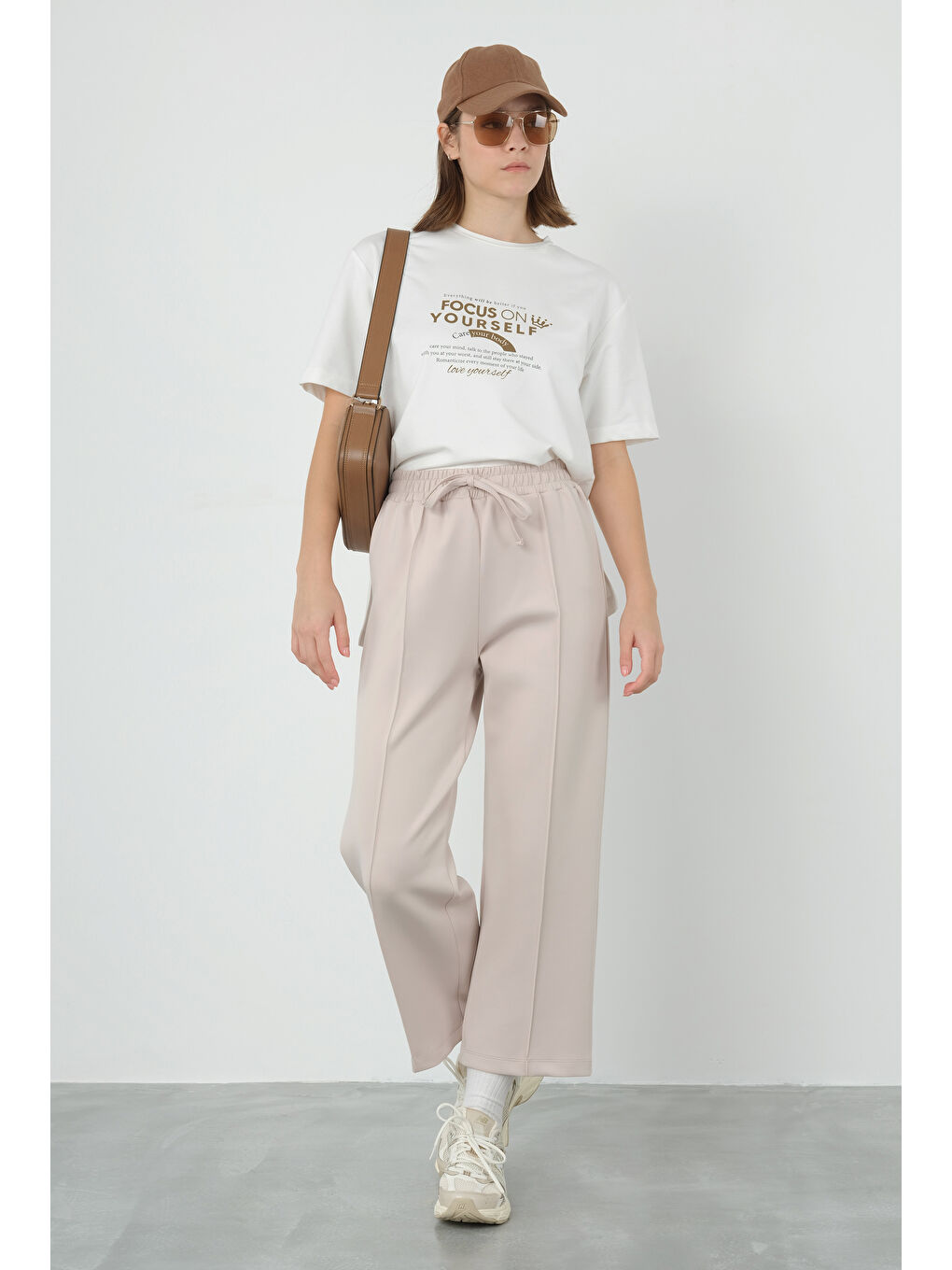 Nervürlü Scuba Pantolon Bej