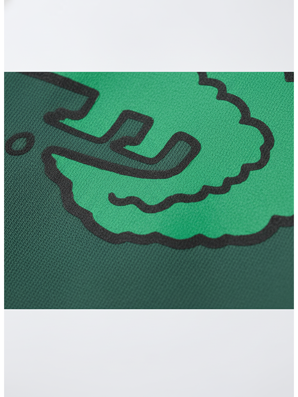 Erkek Çocuk Pamuklu Yeşil Timsah Baskılı Sweatshirt Ve Kare Desenli Eşofman Takım-3