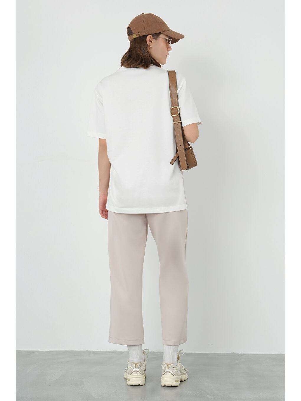 Nervürlü Scuba Pantolon Bej-3