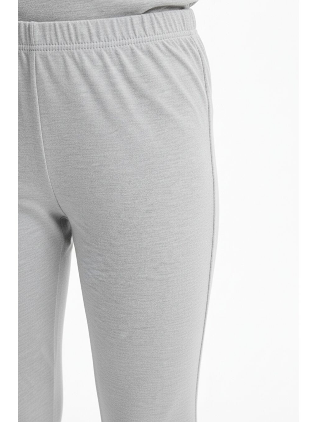 Beyaz Kız Çocuk Beli Lastikli Dar Parça Tayt 21141-4