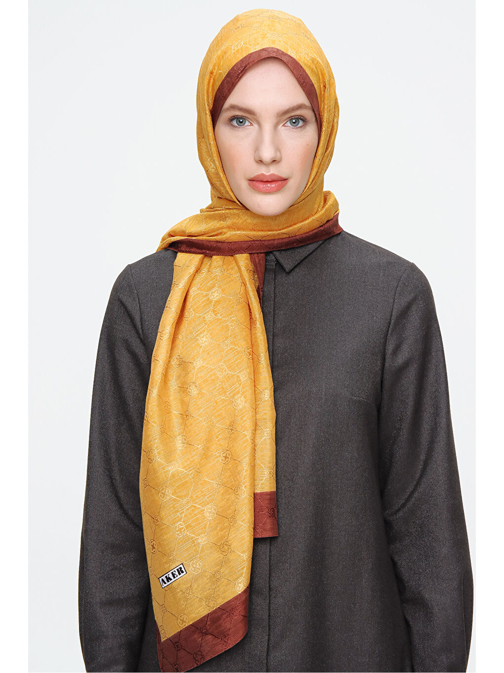 70X190 Cm Koza Sarı Şal-1