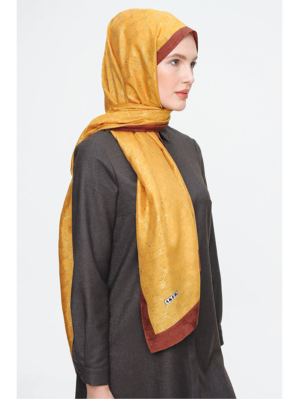 70X190 Cm Koza Sarı Şal-3
