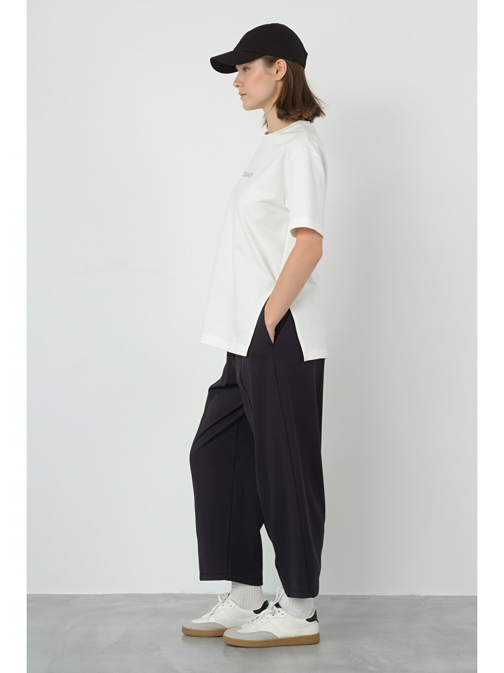 Parçalı Pantolon Siyah-3