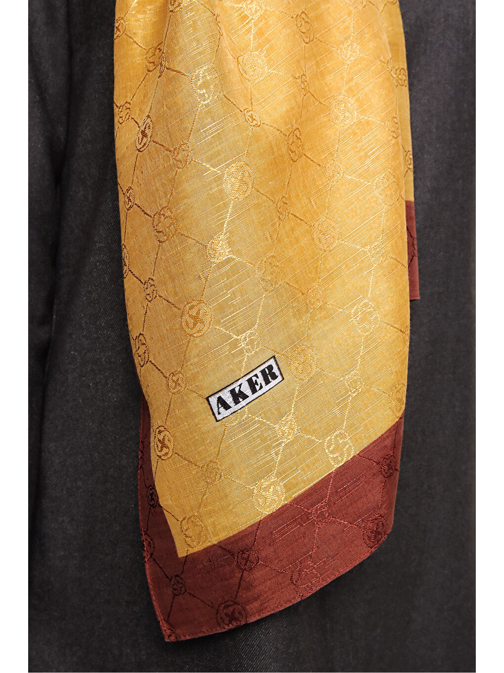 70X190 Cm Koza Sarı Şal-4