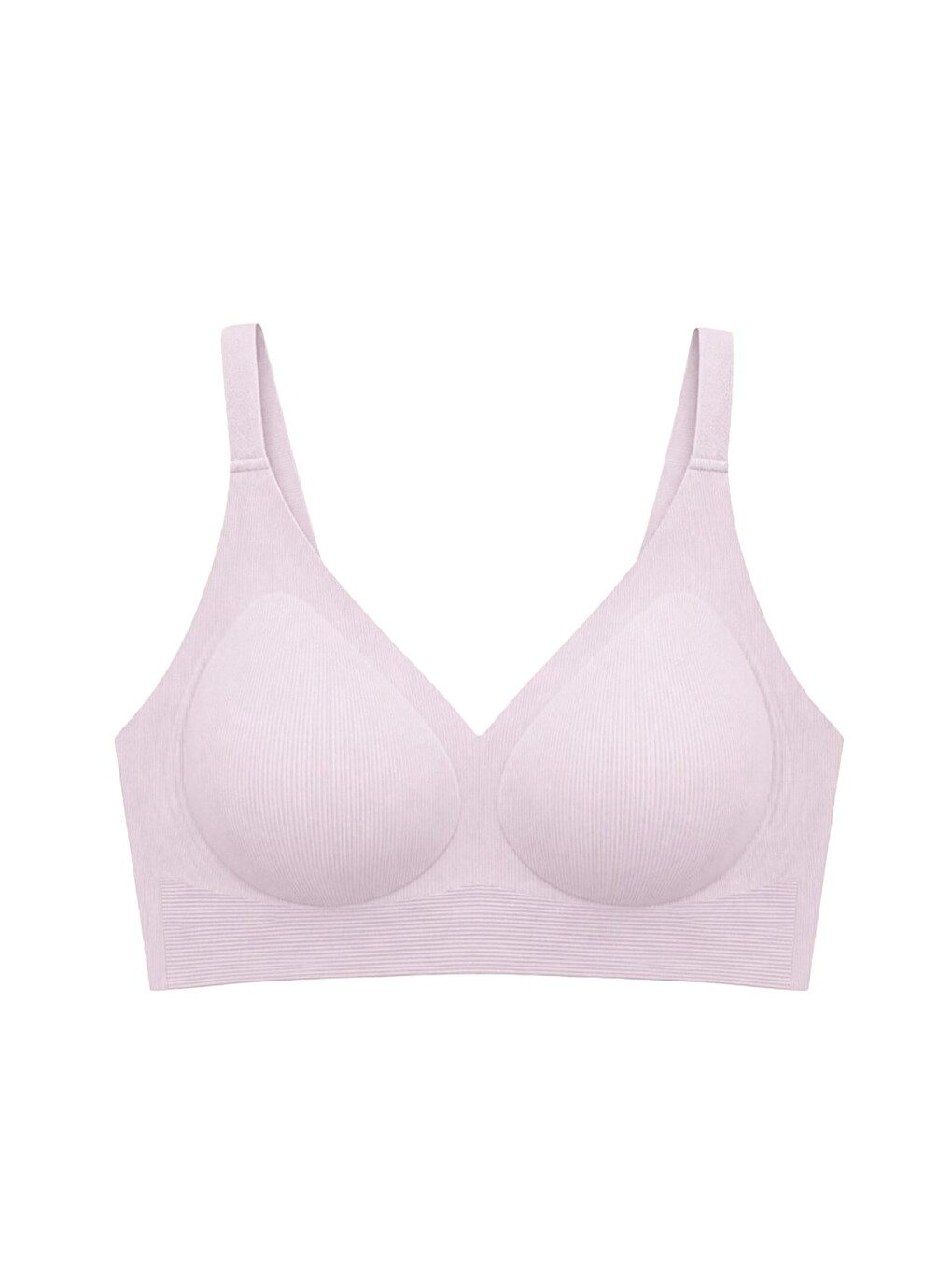 Seamless Bra - Velora | Lila Lazer Kesim Balensiz Rib Dokulu Dikişsiz Kadın Sütyen