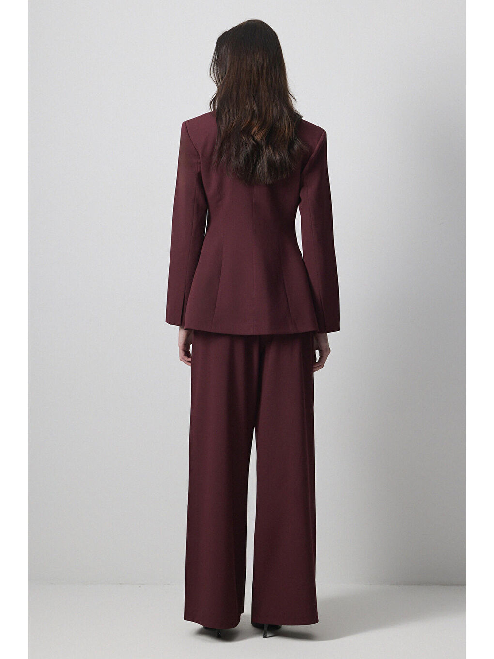 Bordo Ceket Pantolon Takım-3