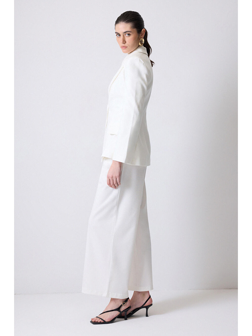 Ekru Ceket Pantolon Takım-1