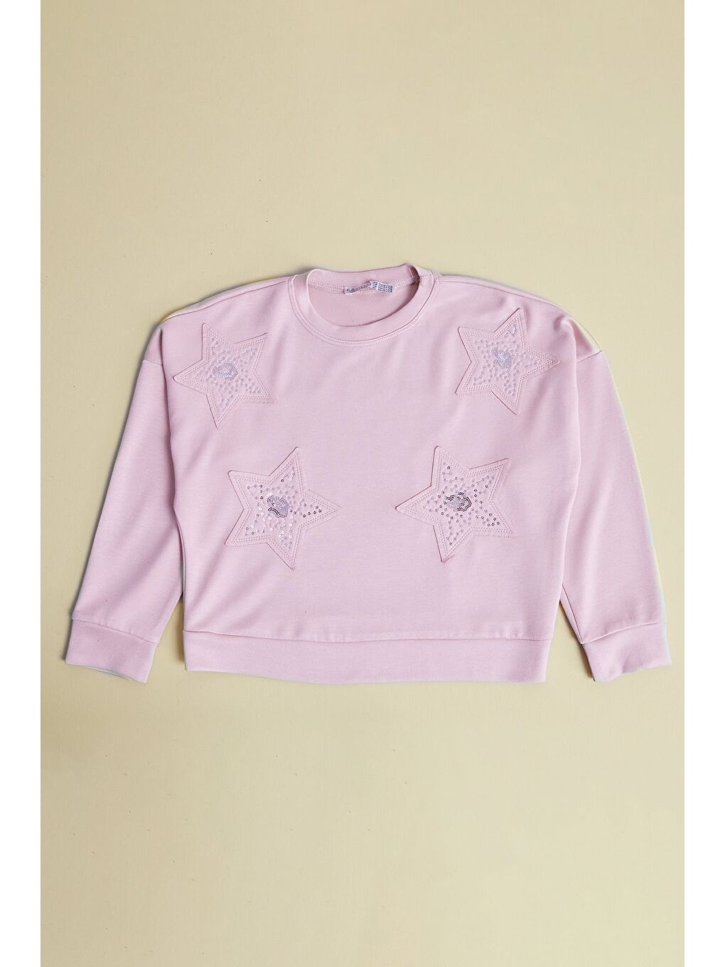 Pembe Yıldız Nakışlı 2 Li Kız Çocuk Takım-3