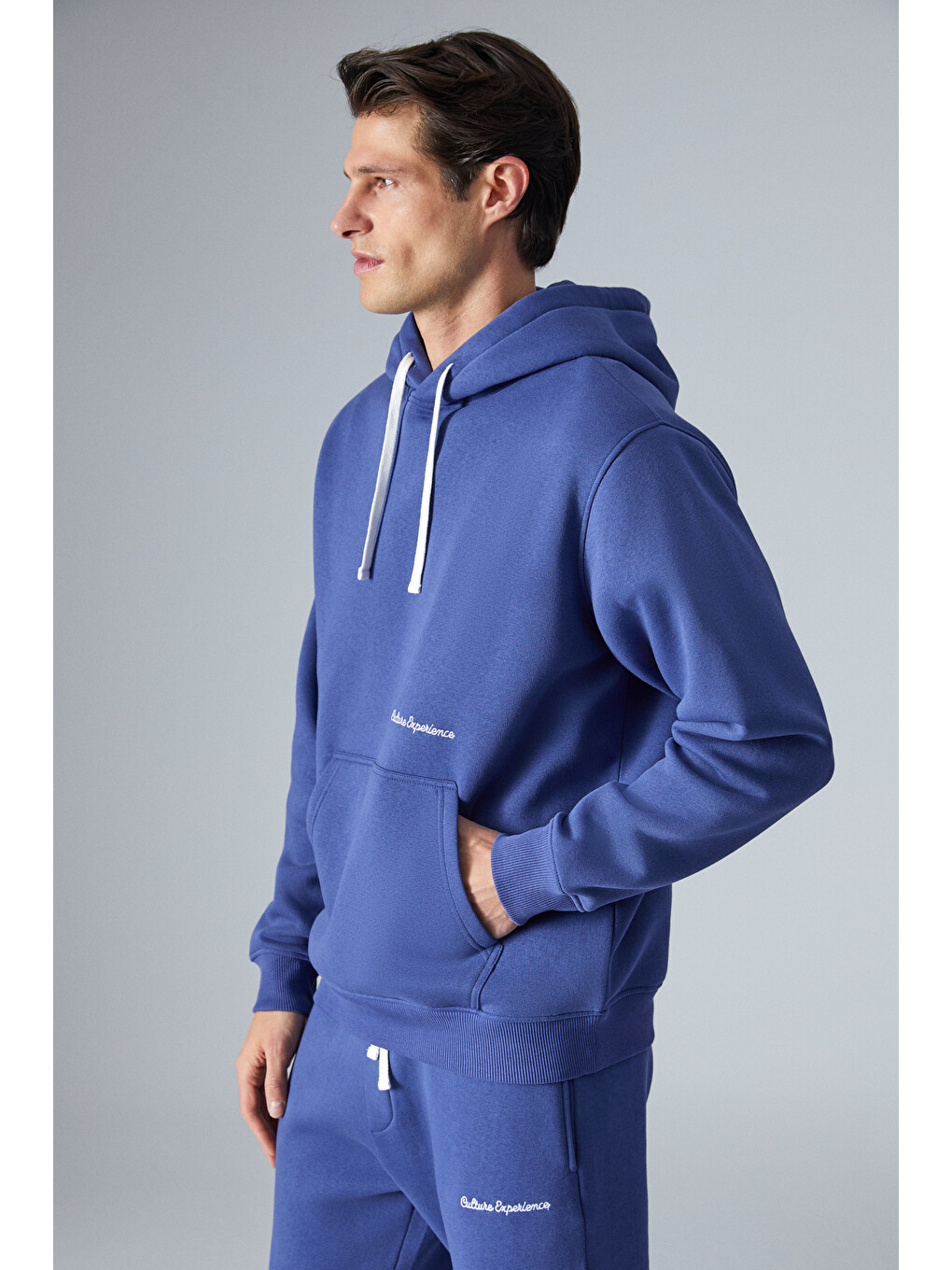 Narcıso Erkek Yumuşacık İçi Polarlı Mavi Sweatshirt-5