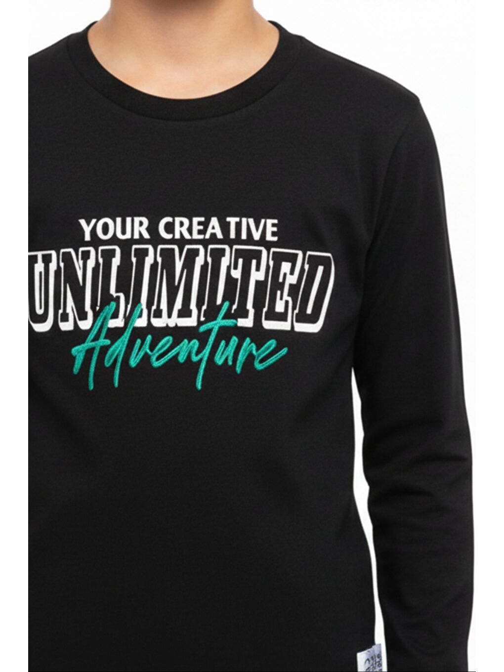 Siyah Erkek Çocuk Baskılı Tişört-3