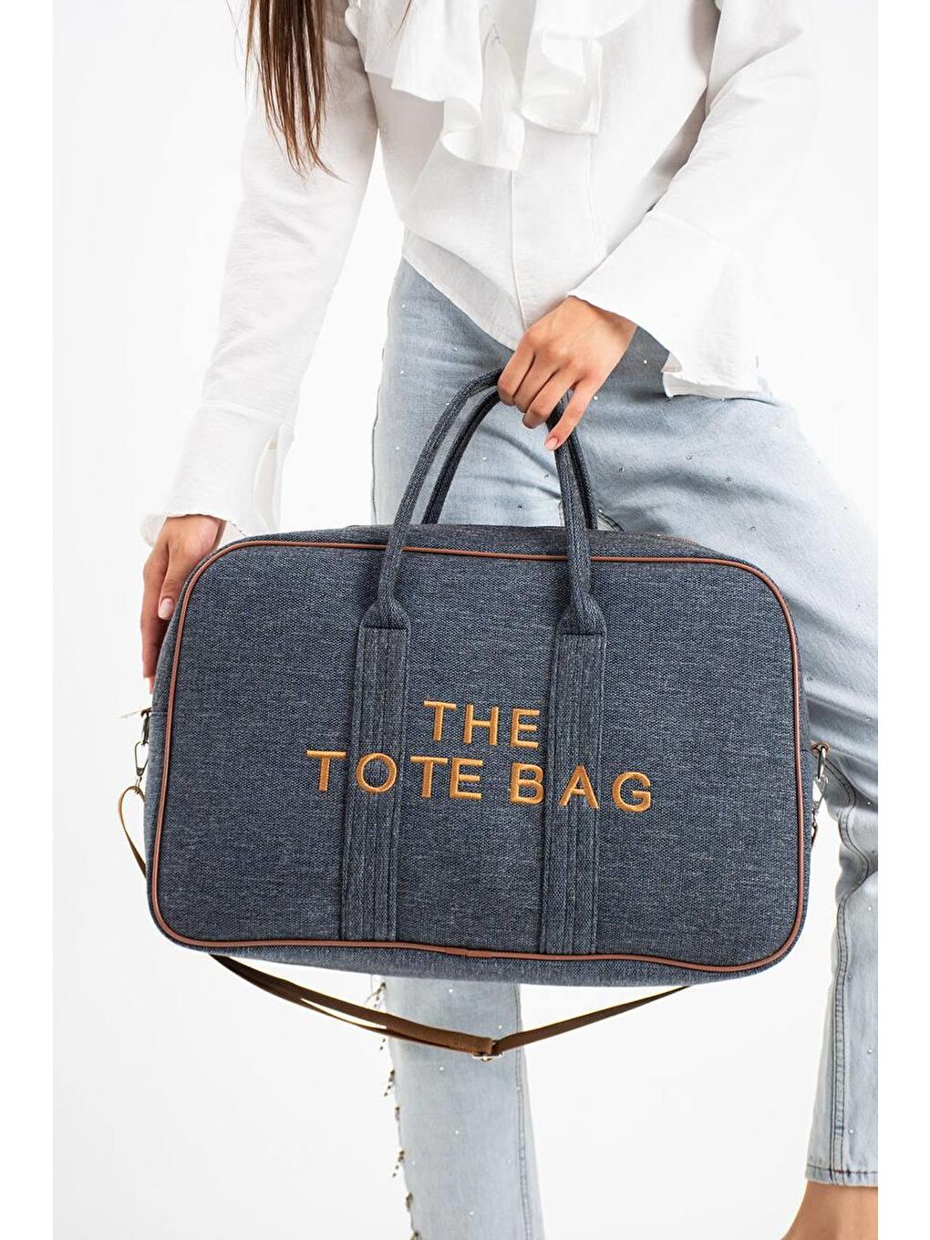 Lacivert Urban Classic Tote Kadın Omuz Çatası BP-4863O