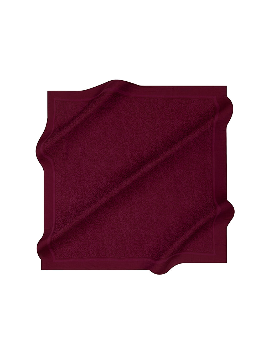 Bordo Etnik Jakar Eşarp