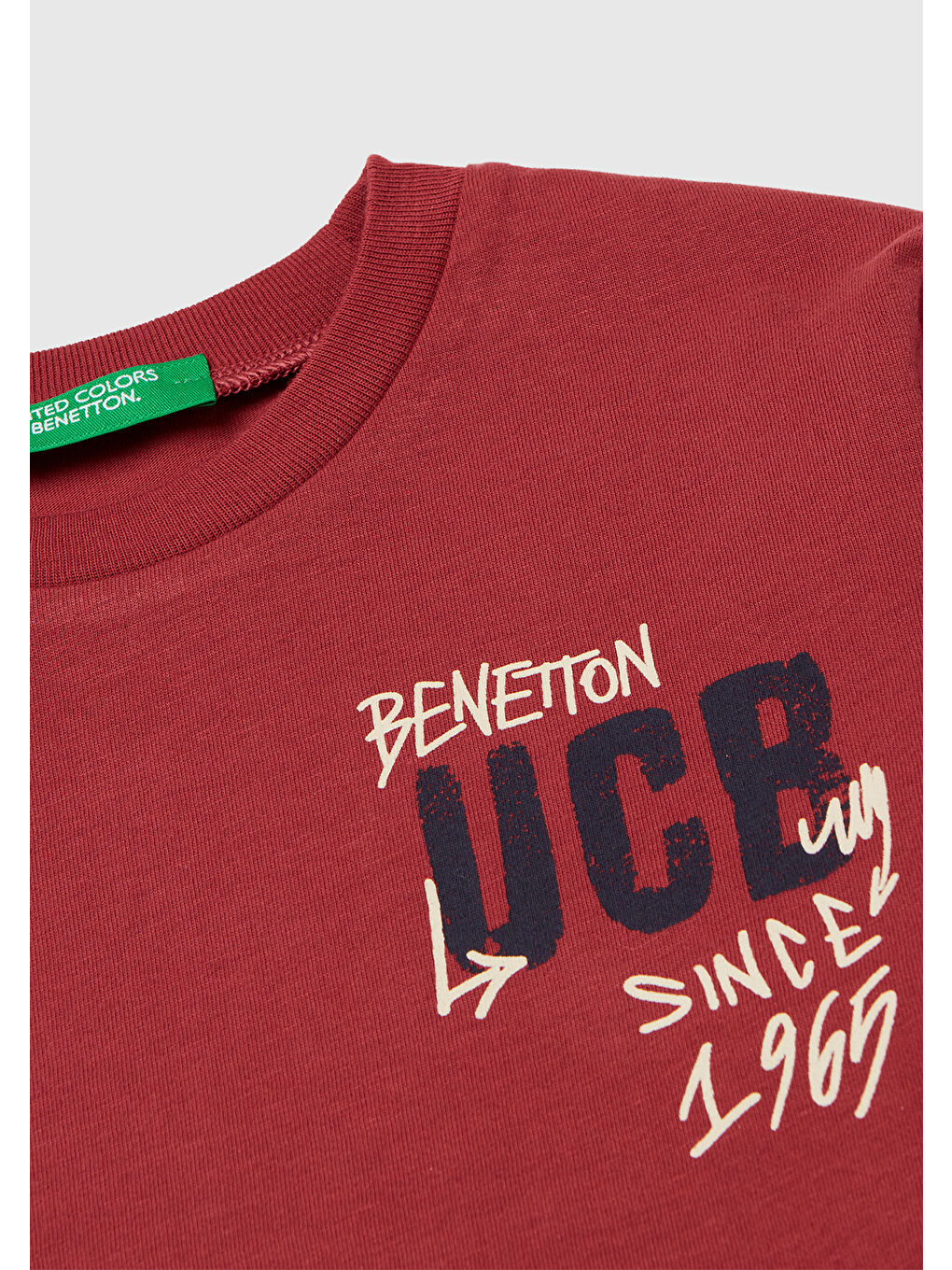 Erkek Çocuk Bordo Önü Logo Baskılı Jarse Uzun Kollu T-shirt-2