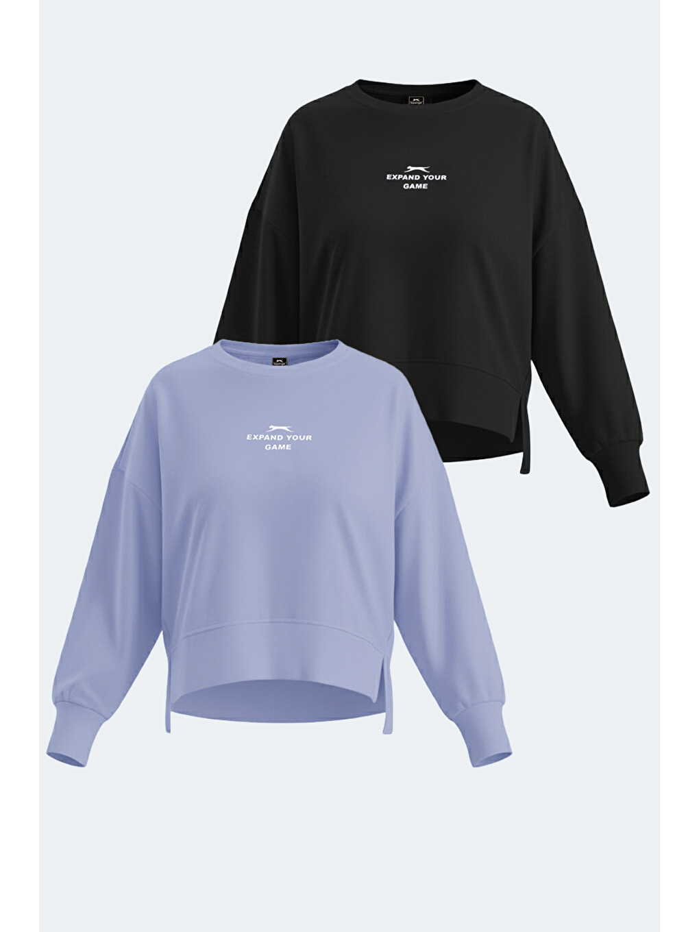 Fuşya VITAL 2 li set Kadın Crop Sweatshırt