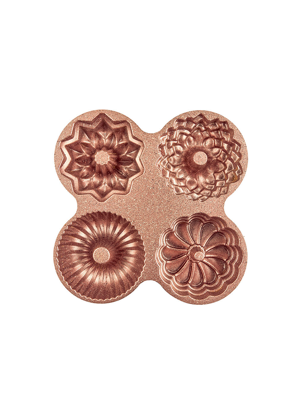 Sarı Elisa Rose Gold 4'lü Döküm Kek Kalıbı-1