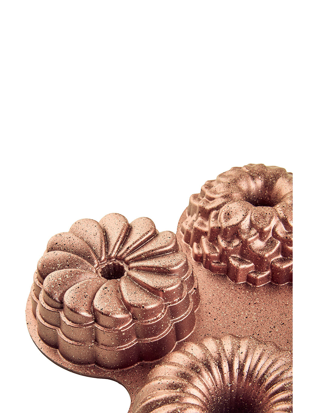 Sarı Elisa Rose Gold 4'lü Döküm Kek Kalıbı-3