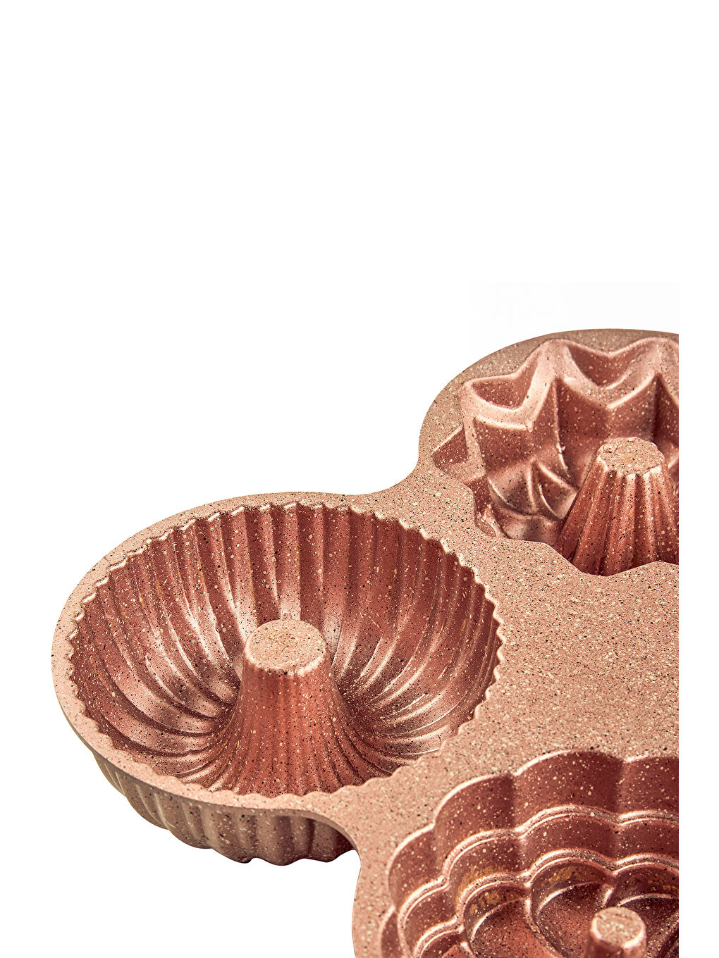 Sarı Elisa Rose Gold 4'lü Döküm Kek Kalıbı-4