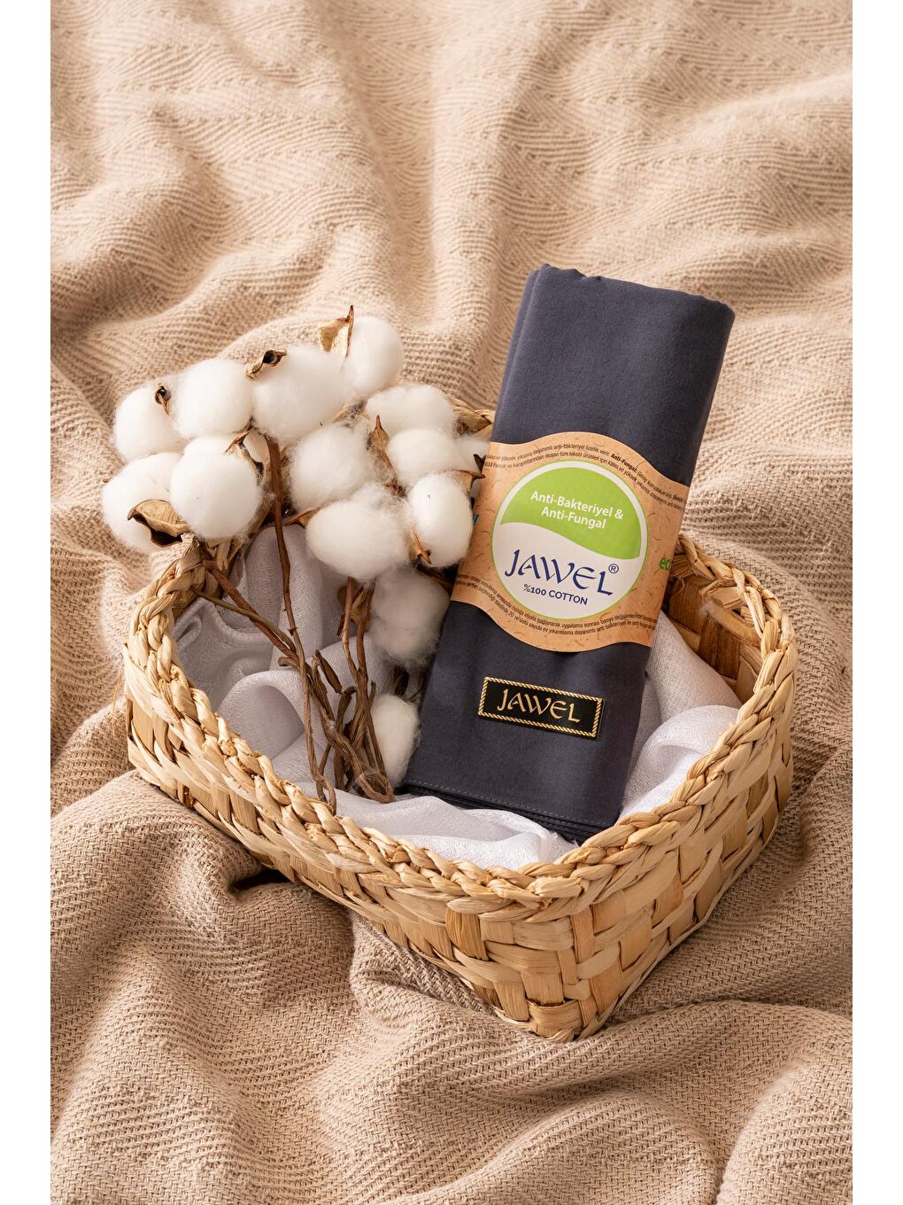 Kadın Tesettür %100 Pamuklu Vual Şal Antrasit