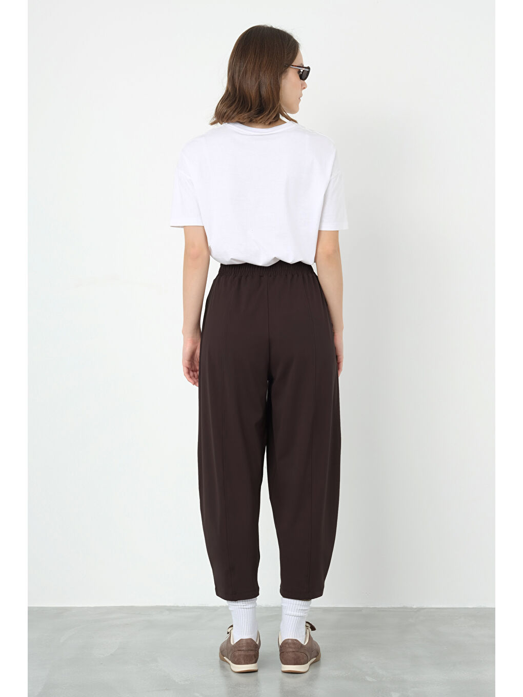 Kahverengi Parçalı Pantolon Koyu Kahve-4