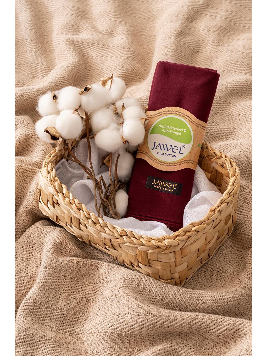 Kadın Tesettür %100 Pamuklu Vual Şal Koyu Bordo