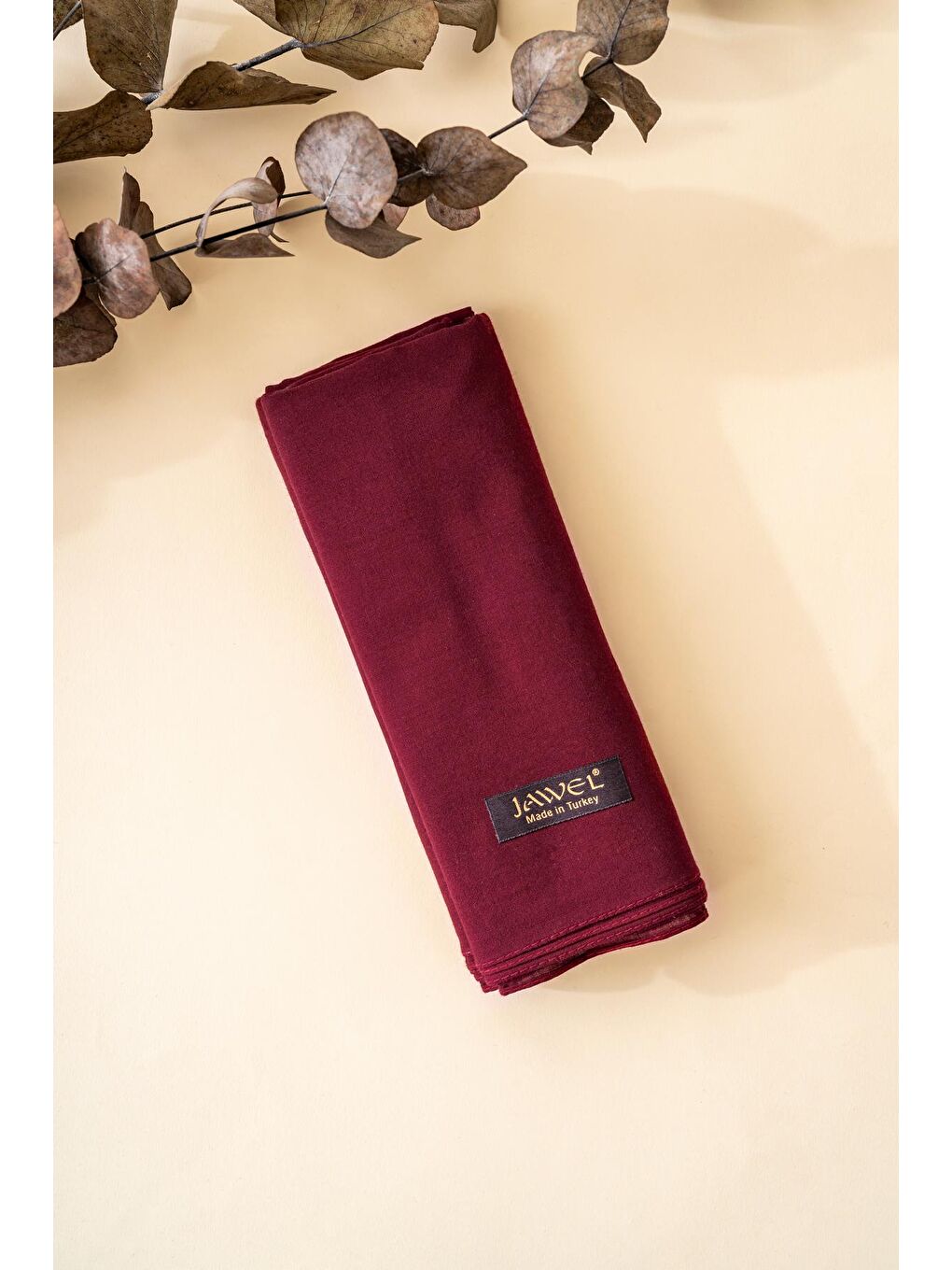 Kadın Tesettür %100 Pamuklu Vual Şal Koyu Bordo-1
