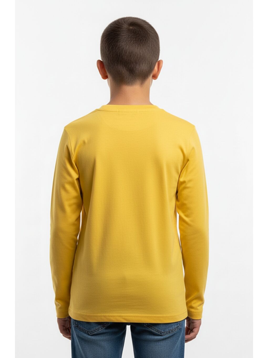 Sarı Erkek Çocuk Baskılı Tişört-4