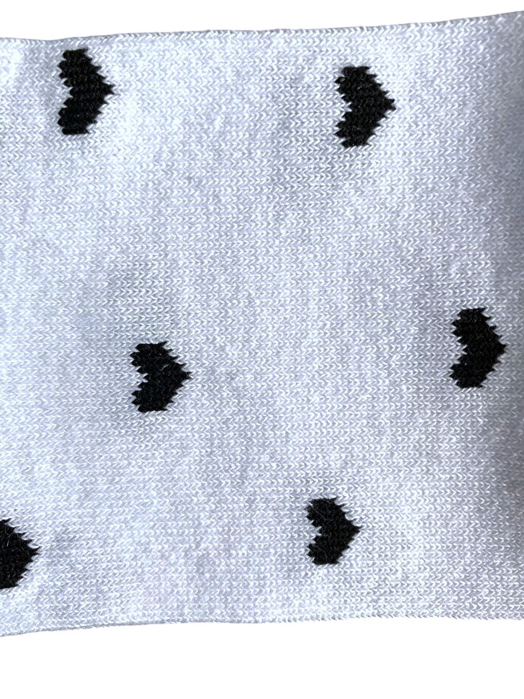 6'lı Kadın Beyaz Kalpli Desenli Pamuklu Rahat Patik Çorap-1